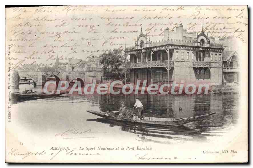 Amiens — Le Sport Nautique et le Pont Baraban — HEBDAUT, 54
