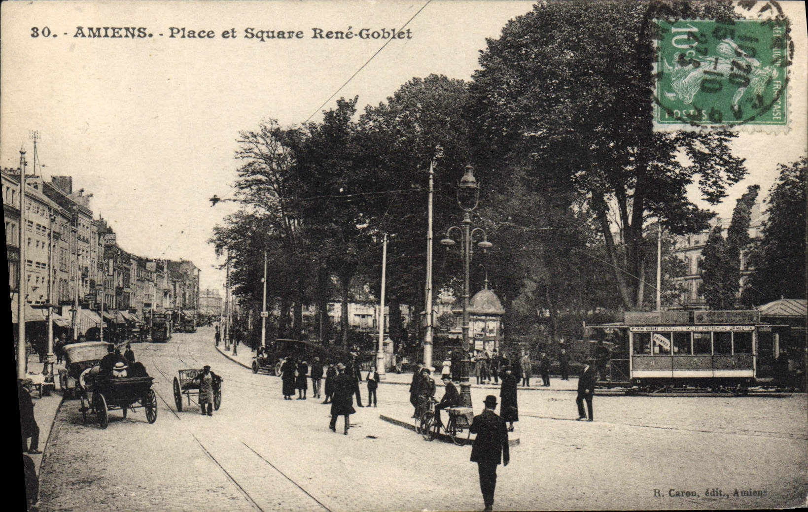 Amiens - Place et Square René-Goblet — R. Caron, édit., Amiens