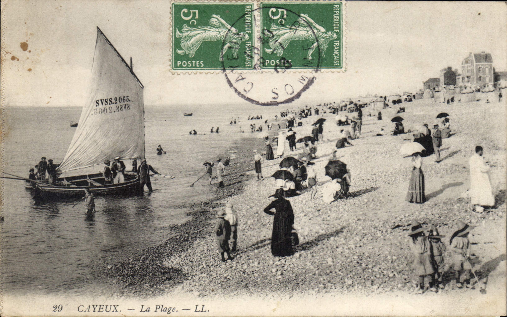 CAYEUX - La Plage — LL. — Éditeur LL. - Recto