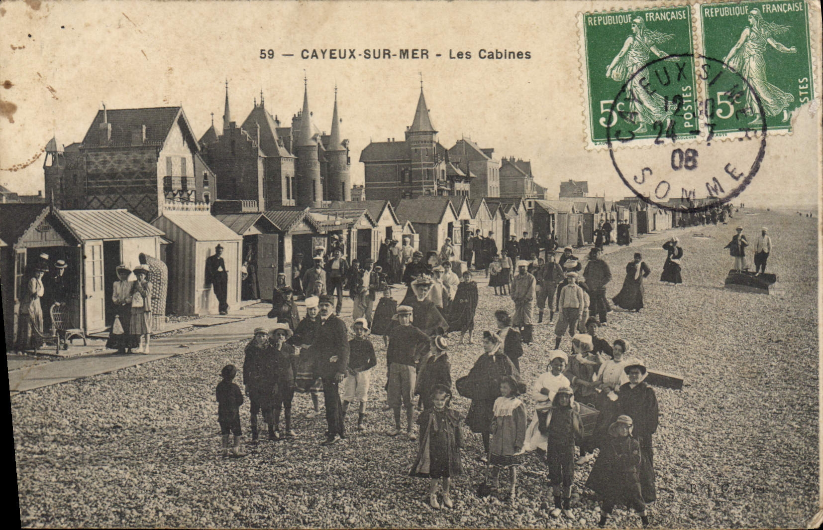 CAYEUX-SUR-MER — Les Cabines — Éditeur : S. T. (n° 59)