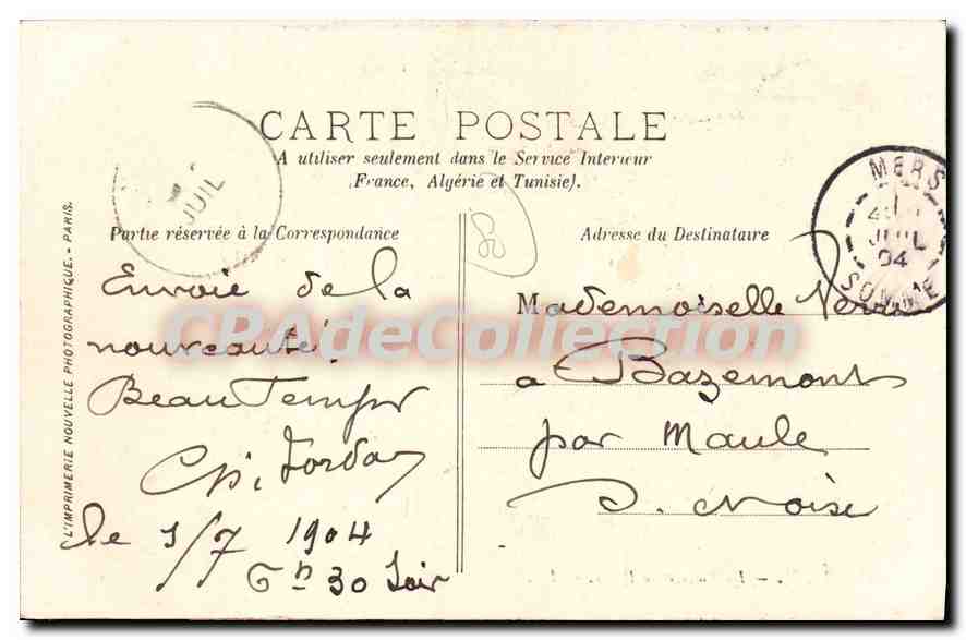 Mers — La Plage et la Digue — LL. — N° 101 — Verso