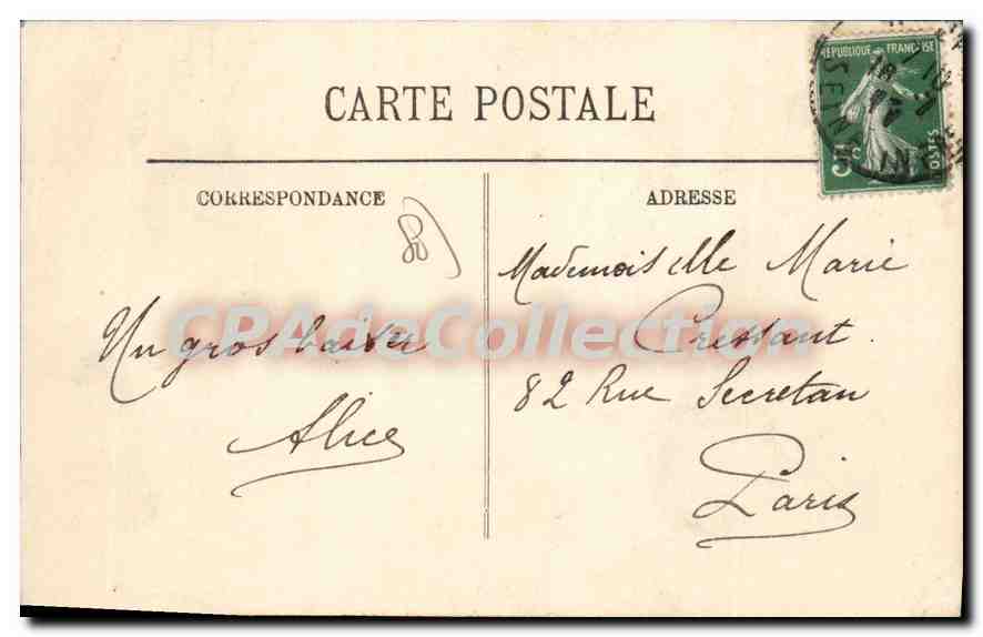 Mers-les-Bains — La Plage à Marée Haute et les Falaises du Tréport — LL. — Reverso