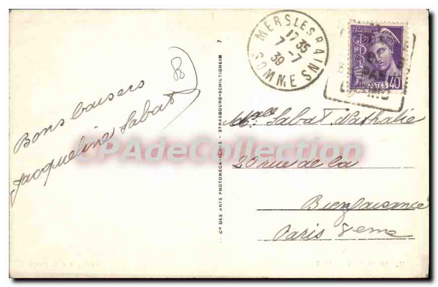 Mers-les-Bains — La Digue et la Plage — éditeur AITS, n° 98 — Reverso