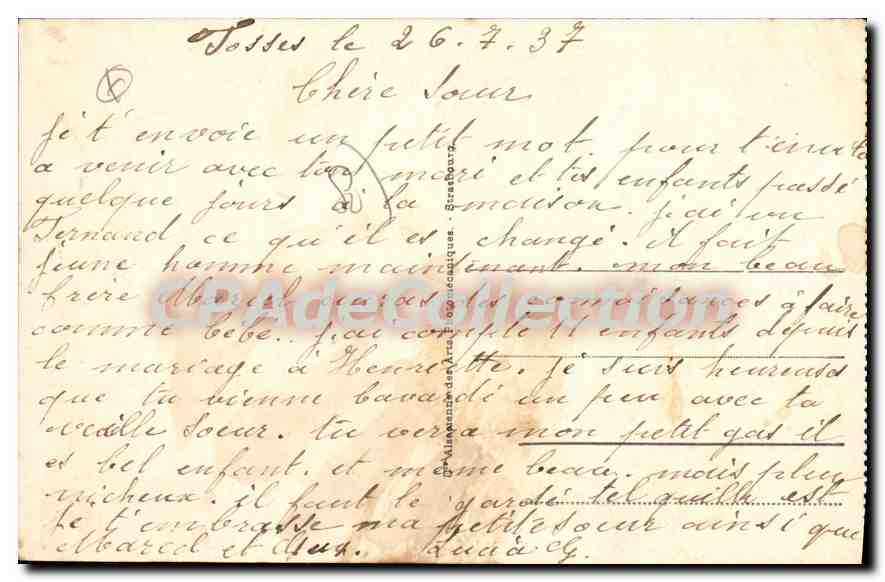 MERS-les-BAINS - La Plage — vue de la plage et du village — éditeur inconnu, n° 101 — Verso