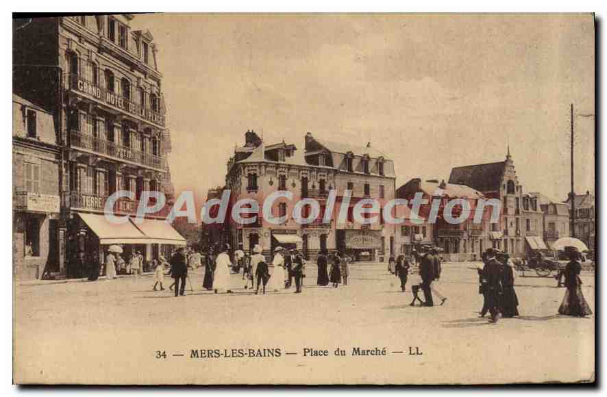 CPA Mers Les Bains Place Du Marché