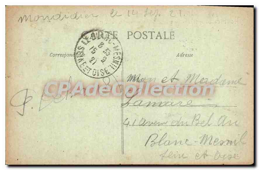 Montdidier après la Grande Guerre — Rue Amand-de-Vienne et l'Hôpital-Hospice — Éditeur : Léon Caron — Reverso