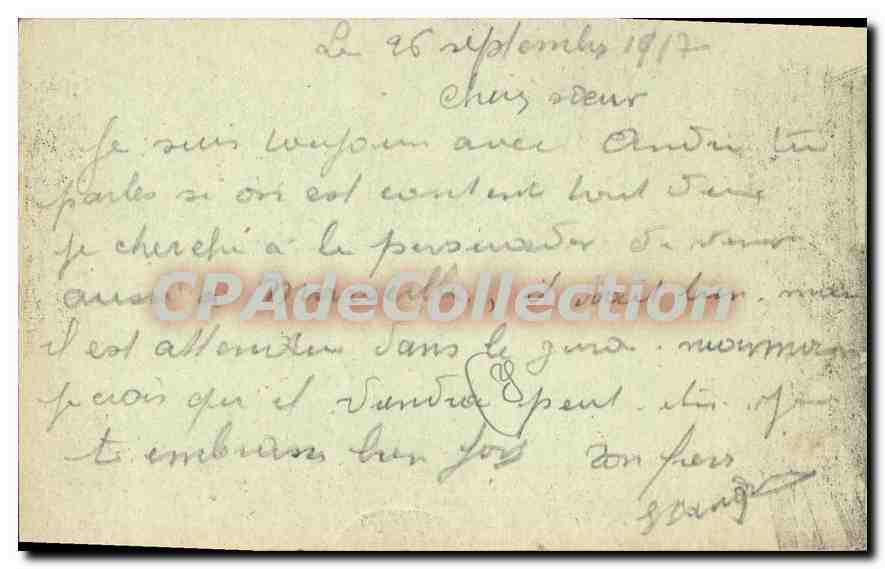 Péronne (Somme) — L'Hôtel de Ville et la Place avant l'occupation allemande — Visé Paris 1042 R.P. — Reverso