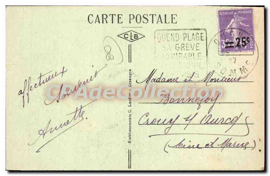 CPA Quend Plage Depart Pour La Promenade En Mer — Back