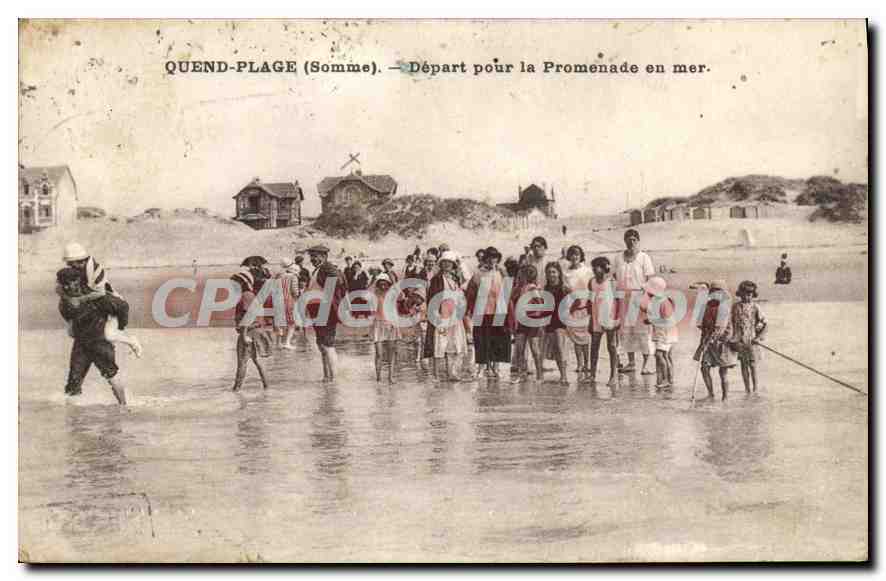 CPA Quend Plage Depart Pour La Promenade En Mer