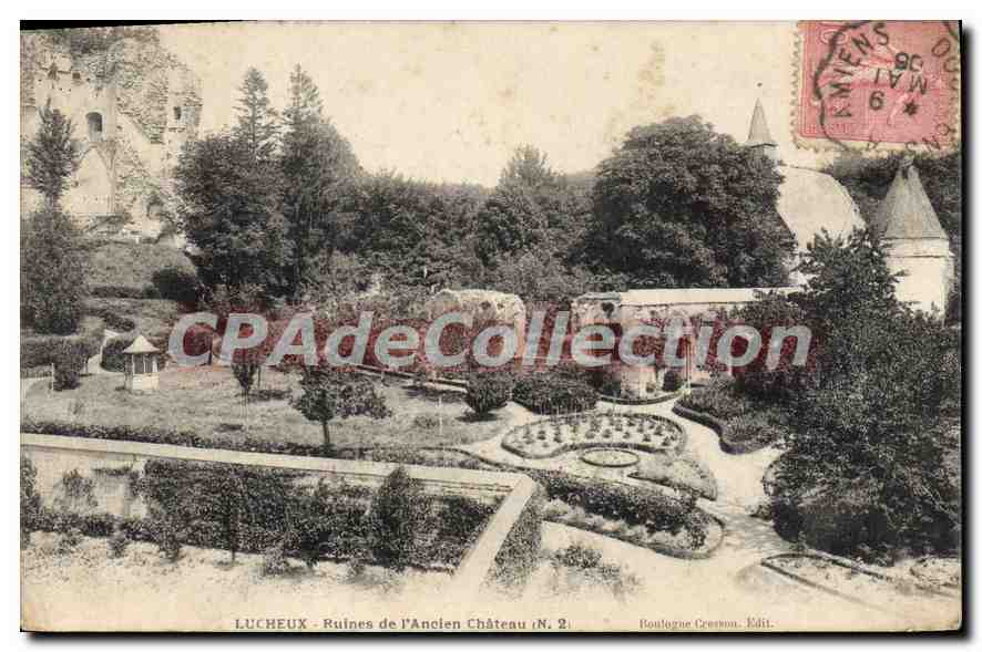 CPA Lucheux Ruines De I'Ancien Château