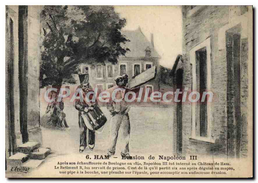 CPA Ham Evasion De Napoleon III déguisé en maçon