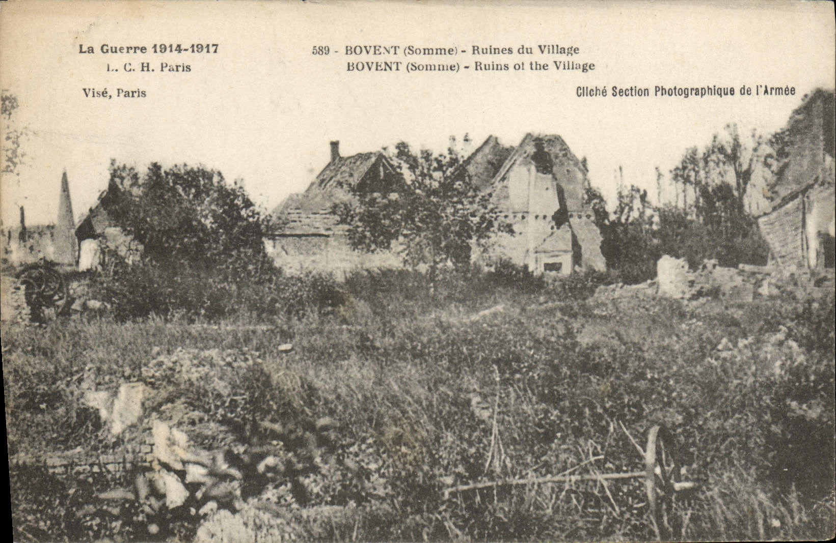 CPA Bovent Ruines Du Village