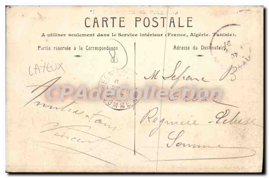 Château de Monchy-Cayeux — vue d'ensemble — éditeur Vincent — Verso
