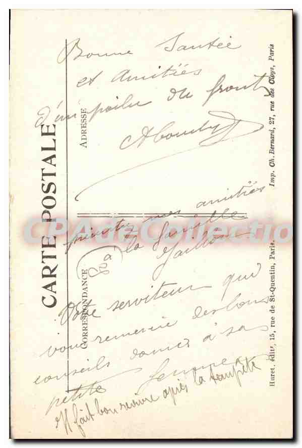 Arbonnières (Somme) — La Place — Visé à Paris No. 231 — Guerre 1914-1915 — Reverso