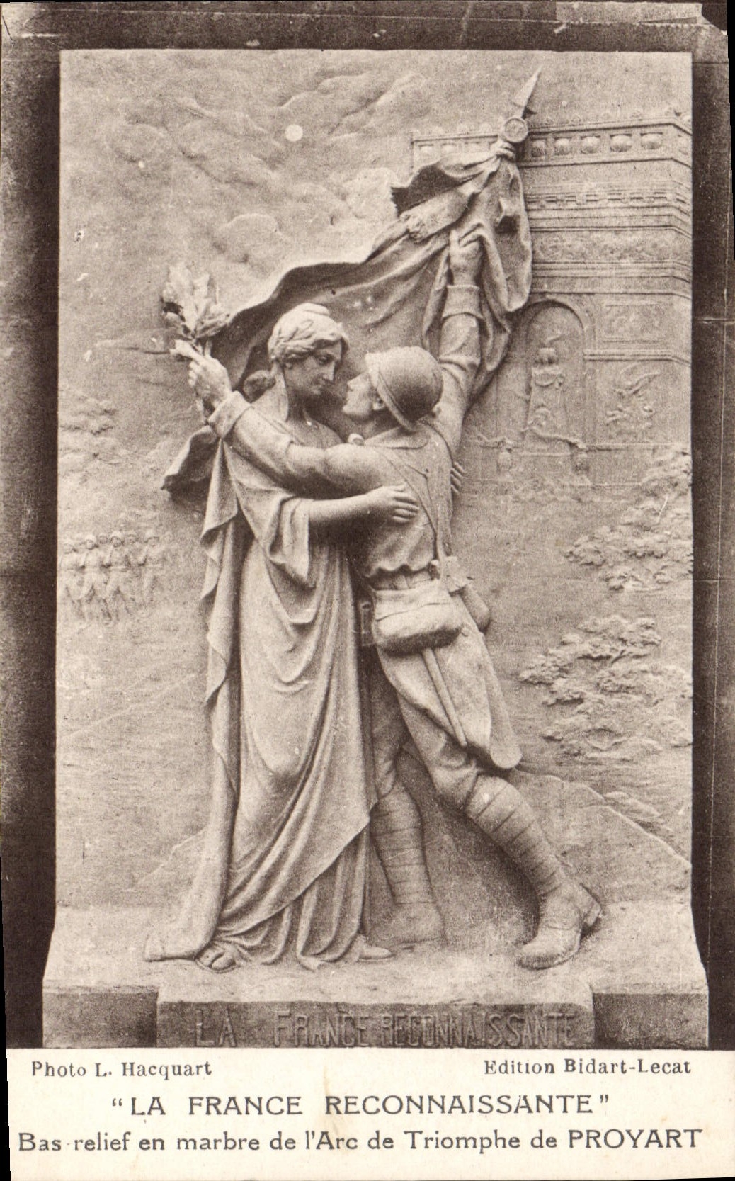 CPA La France Reconnaissante Bas Relief En Marbre De I'Arc De Triomphe De Proyart
