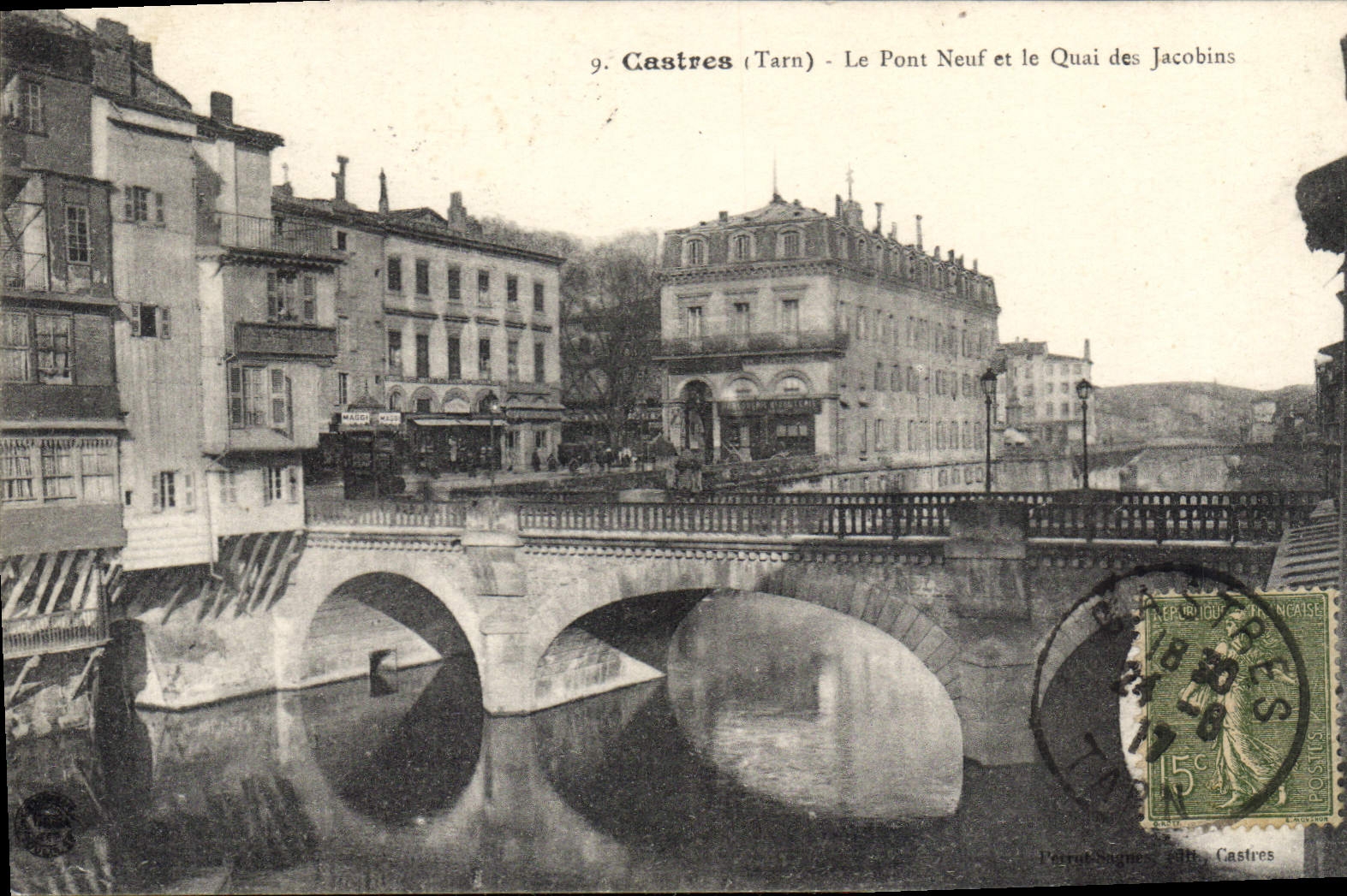 CPA Castres Le Pont Neuf Et Le Quai Des Jacobins