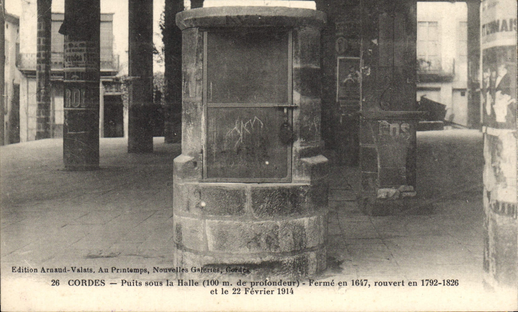 Cordes — Puits sous la Halle (100 m. de profondeur) — Edition Arnaud-Valats