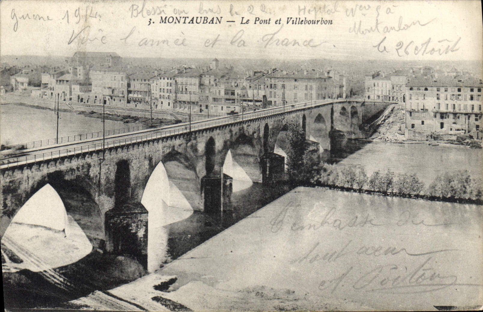 Montauban — Le Pont et Villebourbon — Photo E. Gimet
