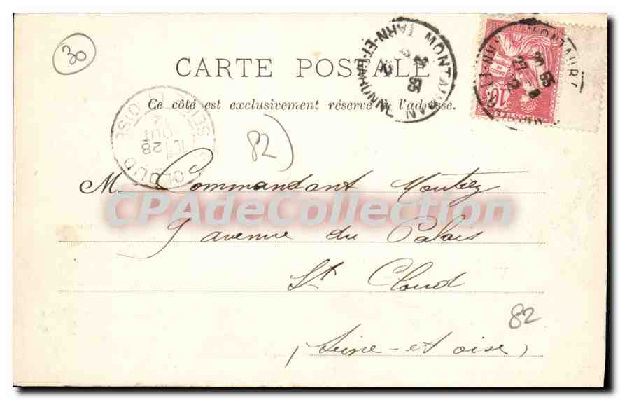 Montauban — Caserne la Hire (20e Régiment d'Infanterie) — Grand Bazar de la Ville de Paris, J. Montaut, édit., Montauban. — Photo. Gimet. — Reverso