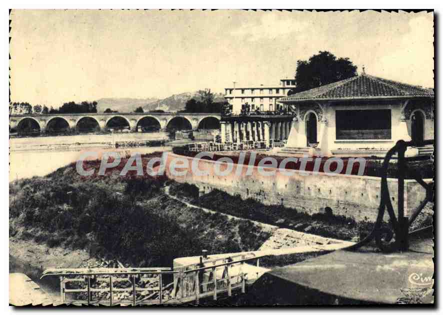 Moissac (Tarn) — Station Uvairum et Pont Napoléon — Héliogravure Combier Macon