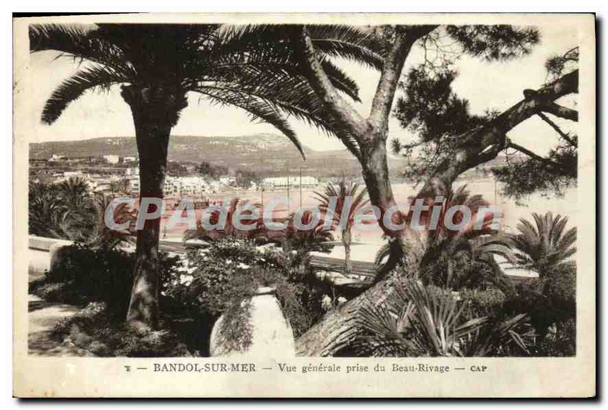 Bandol-sur-Mer — Vue générale prise du Beau-Rivage — CAP — Éditeur : ADIA IMP. — NICE