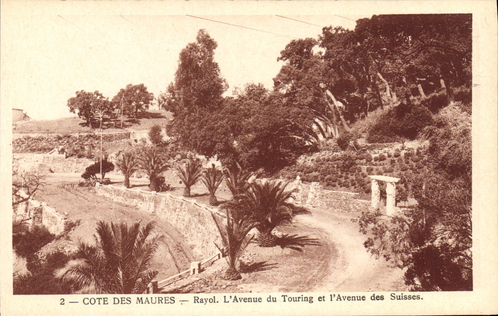 Côte des Maures — Rayol. L'Avenue du Touring et l'Avenue des Suisses.