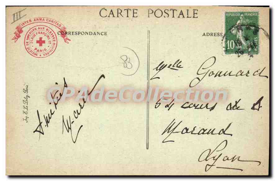 Le Mont des Oiseaux, près Hyères — Société de Secours aux Blessés Militaires — n°26 — Reverso