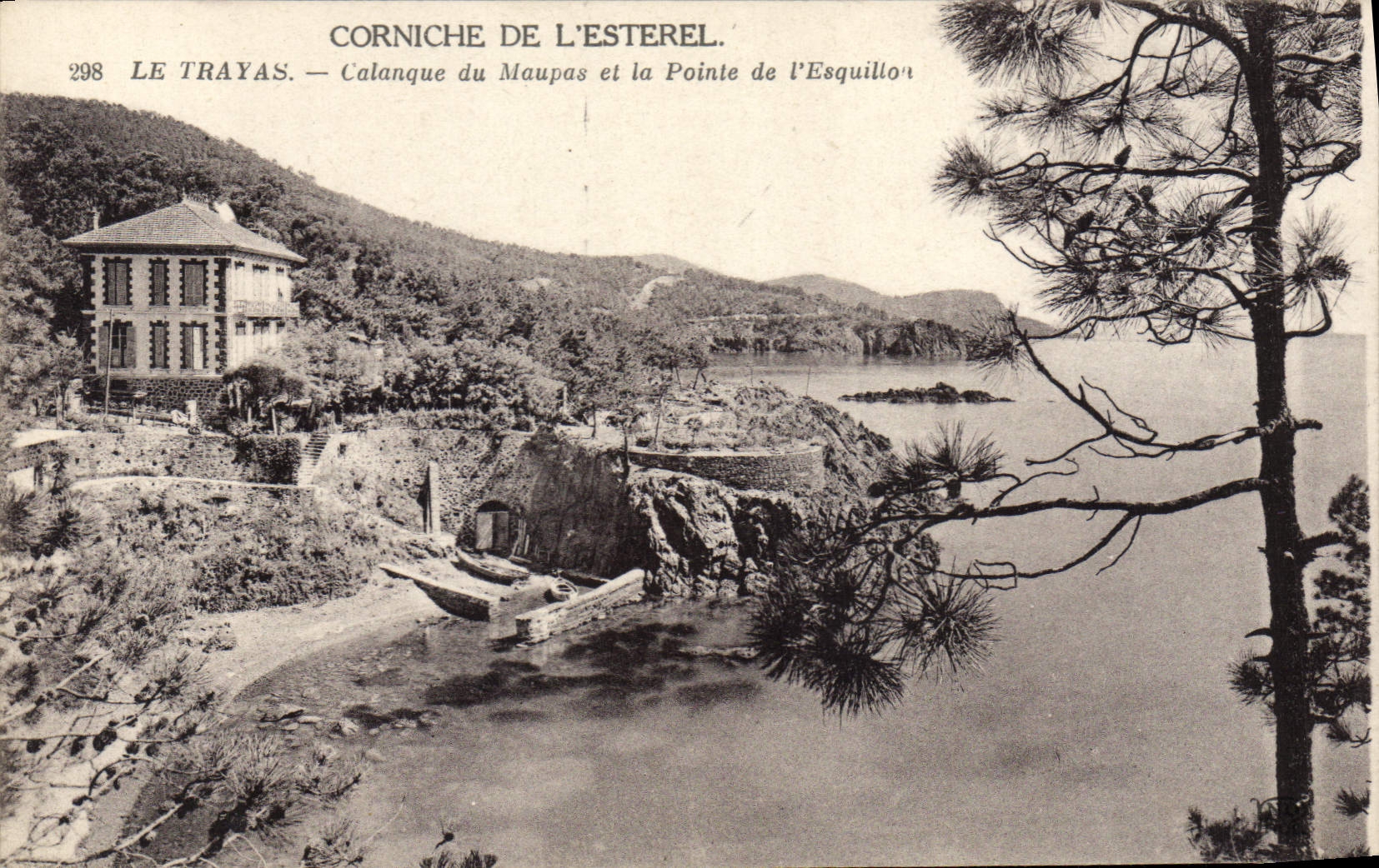 Corniche de l'Esterel — Le Trayas — Calanque du Maupas et la Pointe de l'Esquillon — Éditeur : Anciens Étab. Neutgen et Cie, 57, av. de Breteuil, Paris