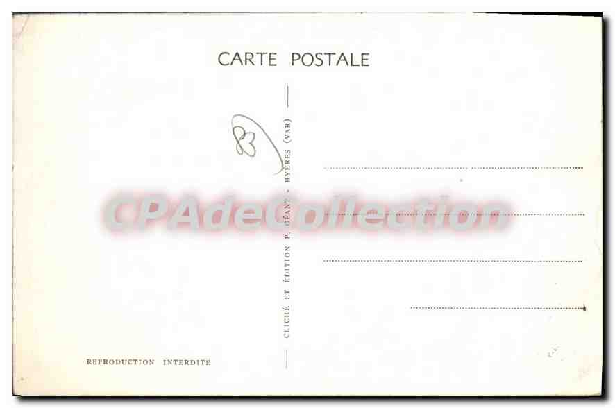 CPA Giens La Tour Fondue — Verso
