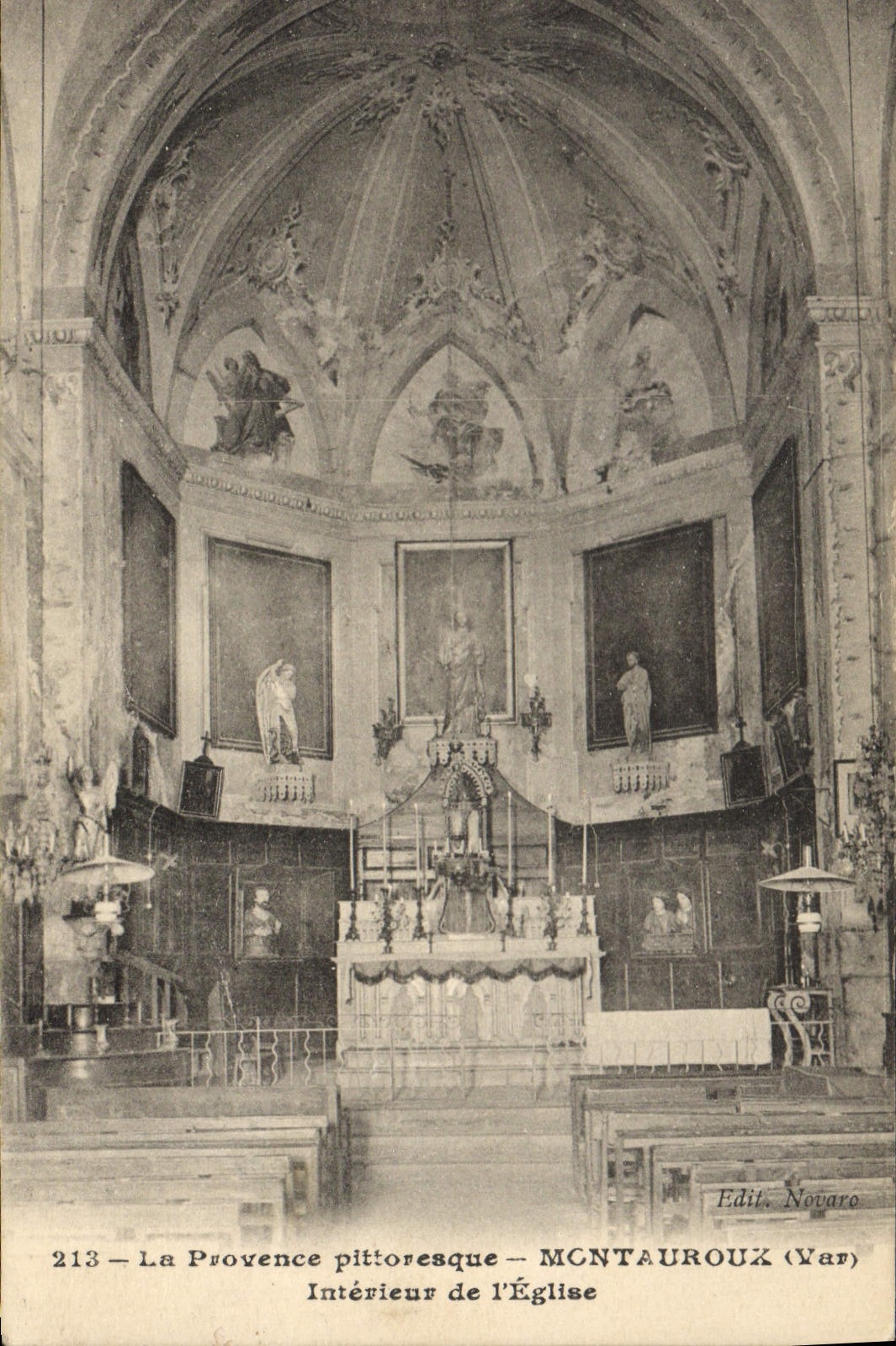 Montauroux (Var) — Innenansicht der Kirche — Edit. Novaro, n°213