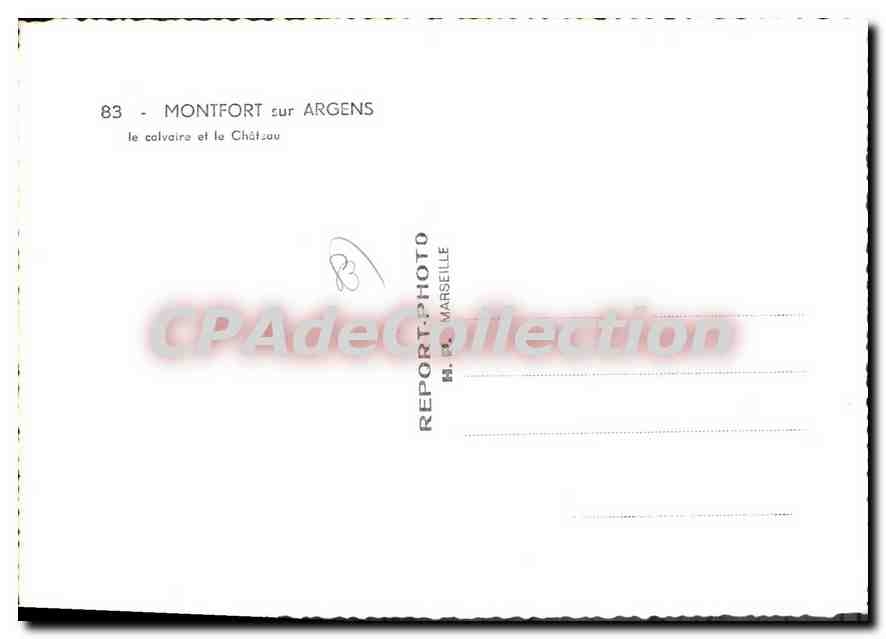 CPSM Montfort Sur Argens Le Calvaire Et Le Château — Rückseite