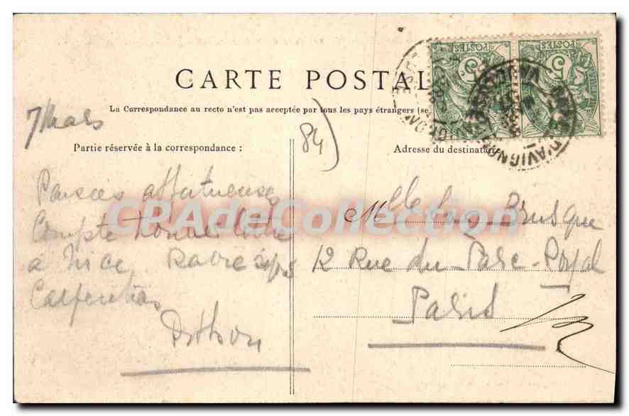 Carpentras — Vue générale prise du clocher de la cathédrale de Saint-Siffrein (côté est) — Éditions J. Brun et Cie Carpentras, n° 87 — Reverso