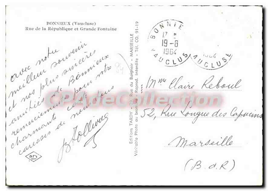 Ary — Fontaine de la rue de la République — Éditions TARDY — Reverso