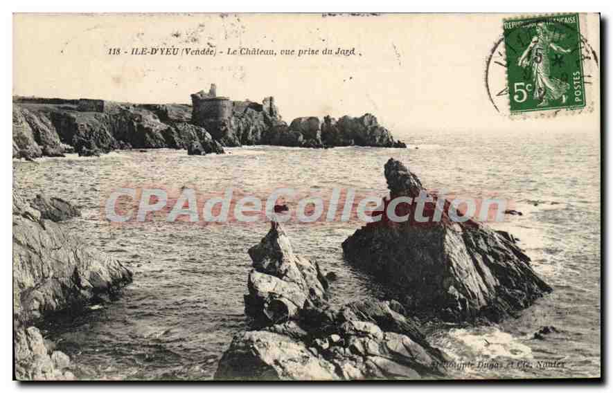 Ile-d'Yeu (Vendée) - Le Château, vue prise du Jard