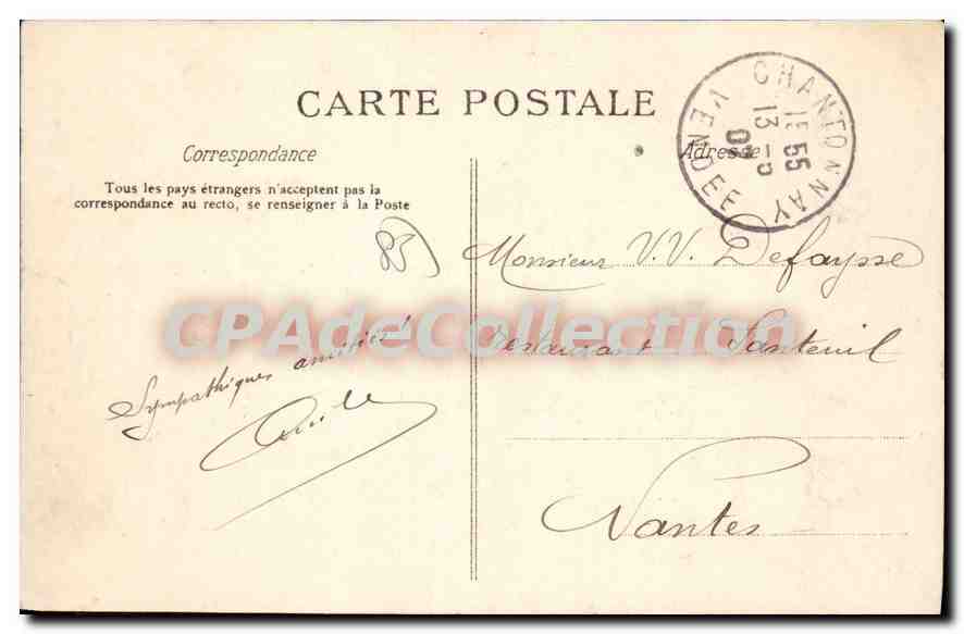 CPA Chantonnay Hameau De Langles — Back