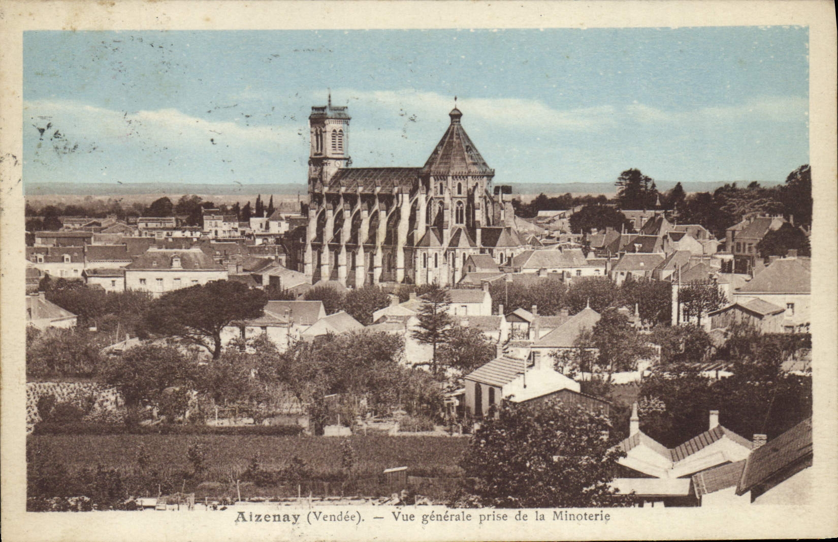 CPA Aizenay Vue Generale Prise De La Minoterie