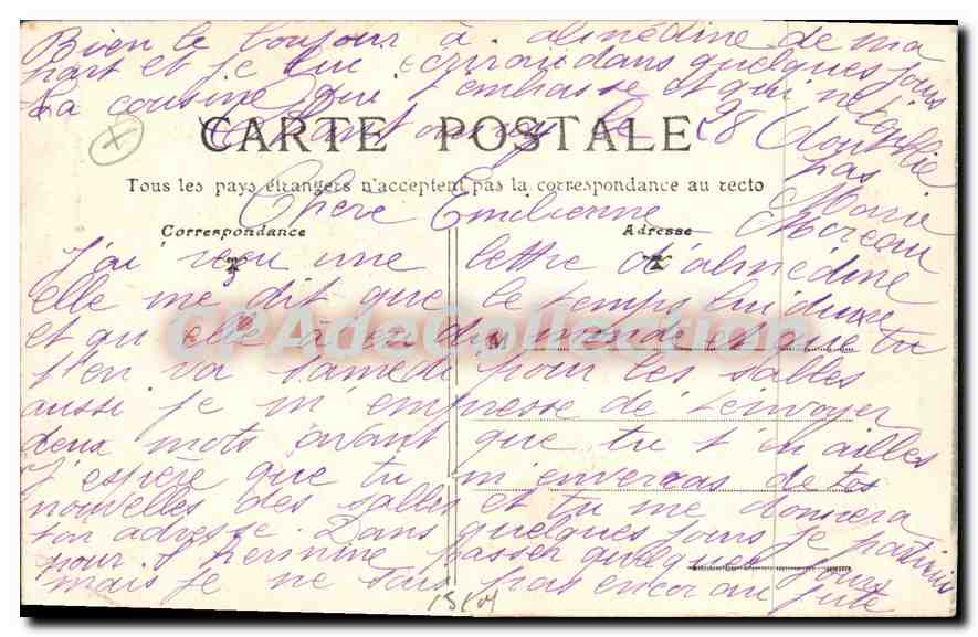 CPA Chantonnay L'Eglise Nef Principale — Back