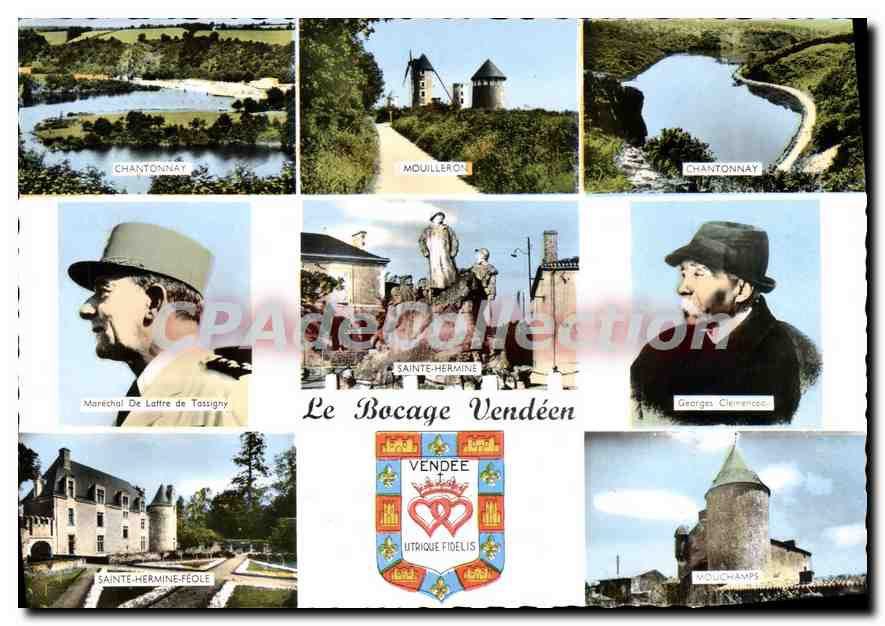 Der Vendéanische Bocage — Panoramablick mit Porträts und Wappen — Gaby Editions