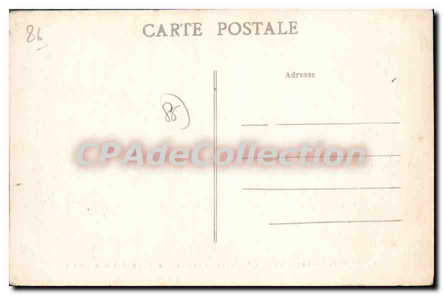 Poitiers (Vienne) — La Caserne du 109e d'Artillerie — La Vierge des Dunes et l'Hôpital Pasteur — Rückseite