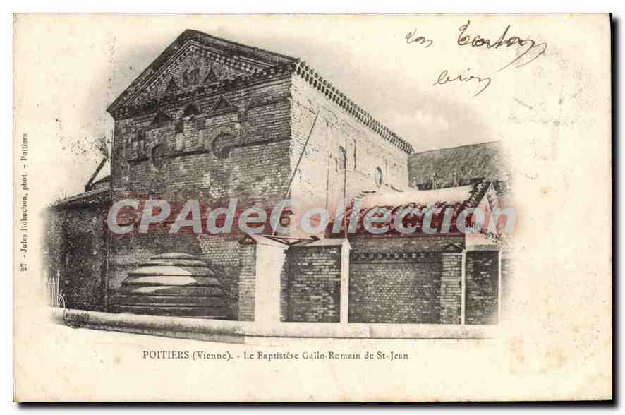 Poitiers (Vienne) - Le Baptistère Gallo-Romain de St-Jean — Jules Houdon, phot. - Poitiers