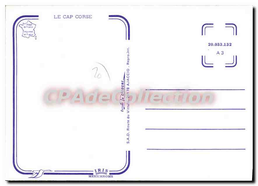 CPSM Le Cap Corse — Verso