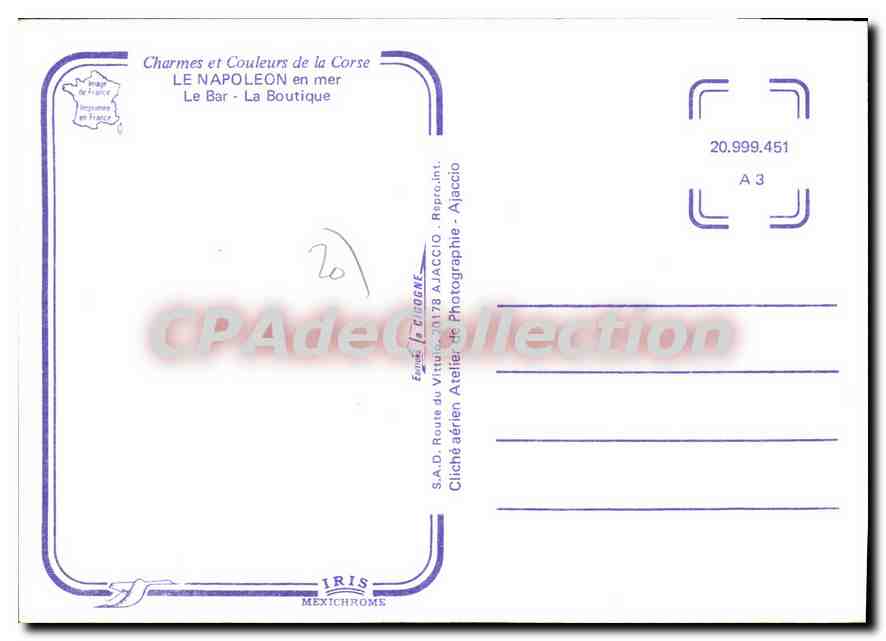CPSM Le Napoleon en mer Le bar boutique — Verso