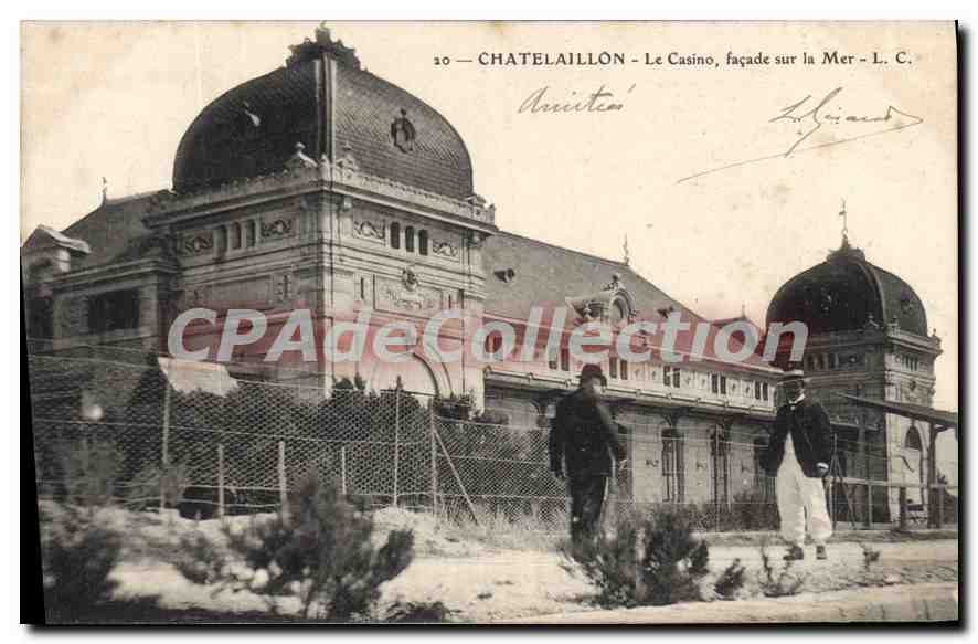 CPA Chatelaillon Le Casino Facade Sur La Mer