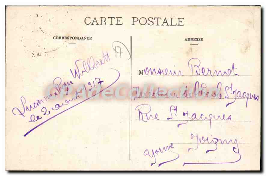 Fouras — Vue générale de la Plage et la Terrasse des Sapinettes — Marcel Delboy, phototypie, Bordeaux — Verso