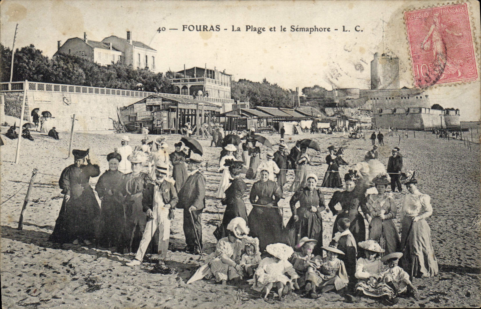 Fouras - La Plage et le Sémaphore - L. C.