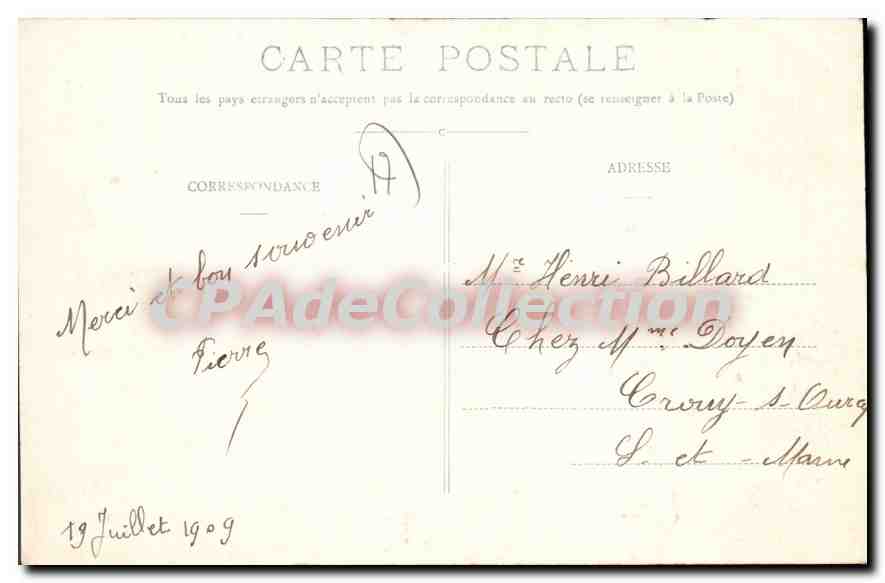 Fournas — La grande Plage à l'heure du Bain — Éditeur : C. G. B. (n°6) — Back