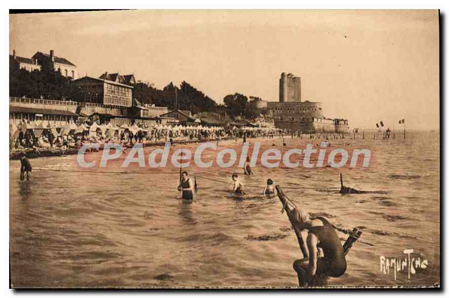 Plage de Fouras — vue animée — éd. D. Bergéville, La Rochelle