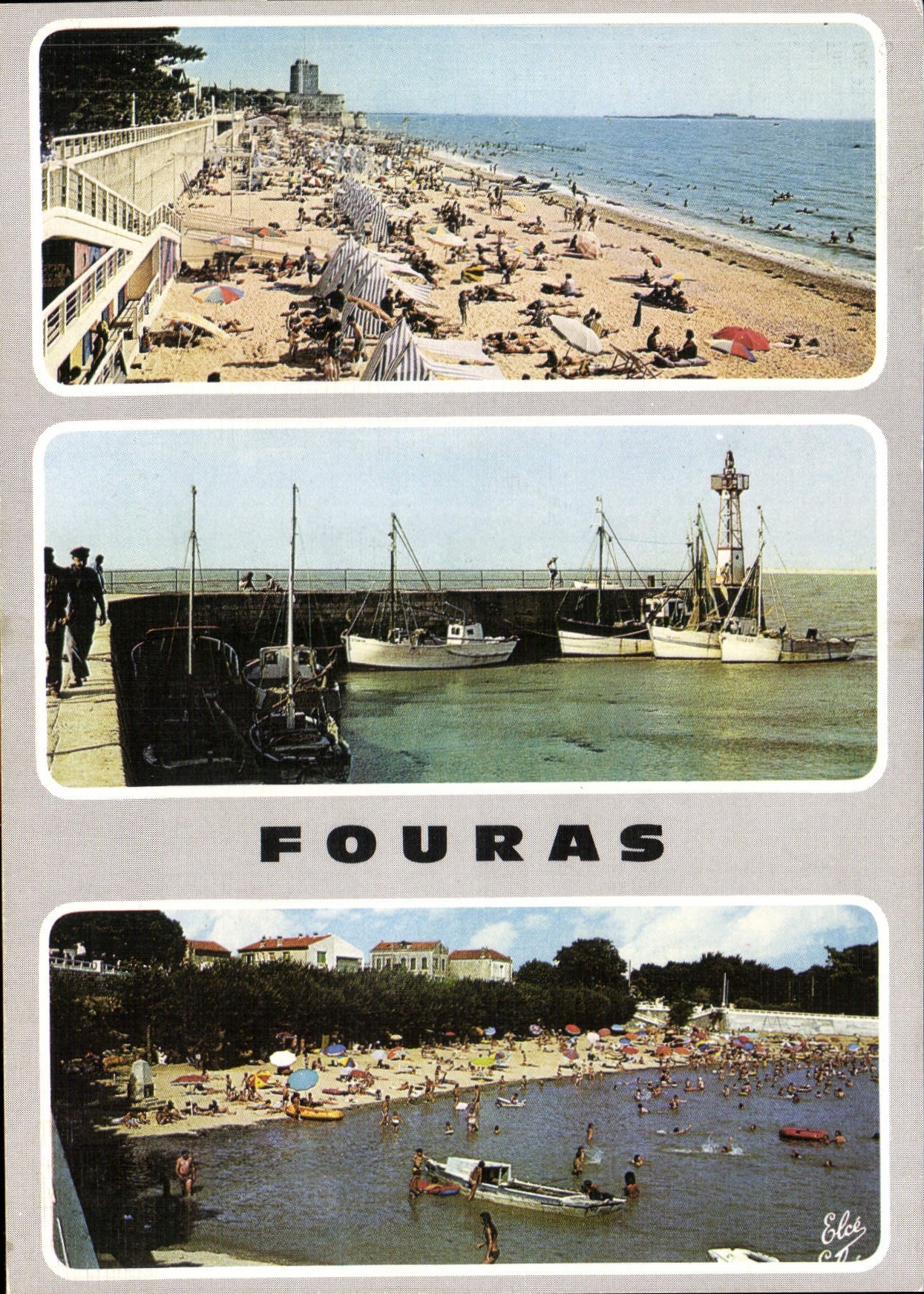 Fouras — vue de la plage et du port — Édité par Élèe, n° 4917