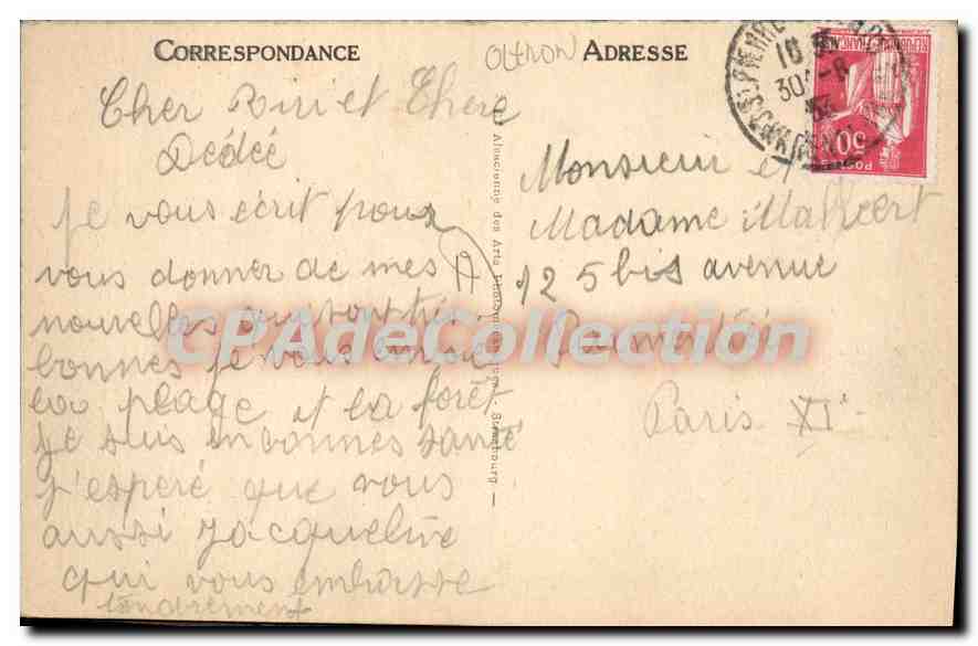 Boyardville — La Plage et la Forêt — LL. n°4 — Verso