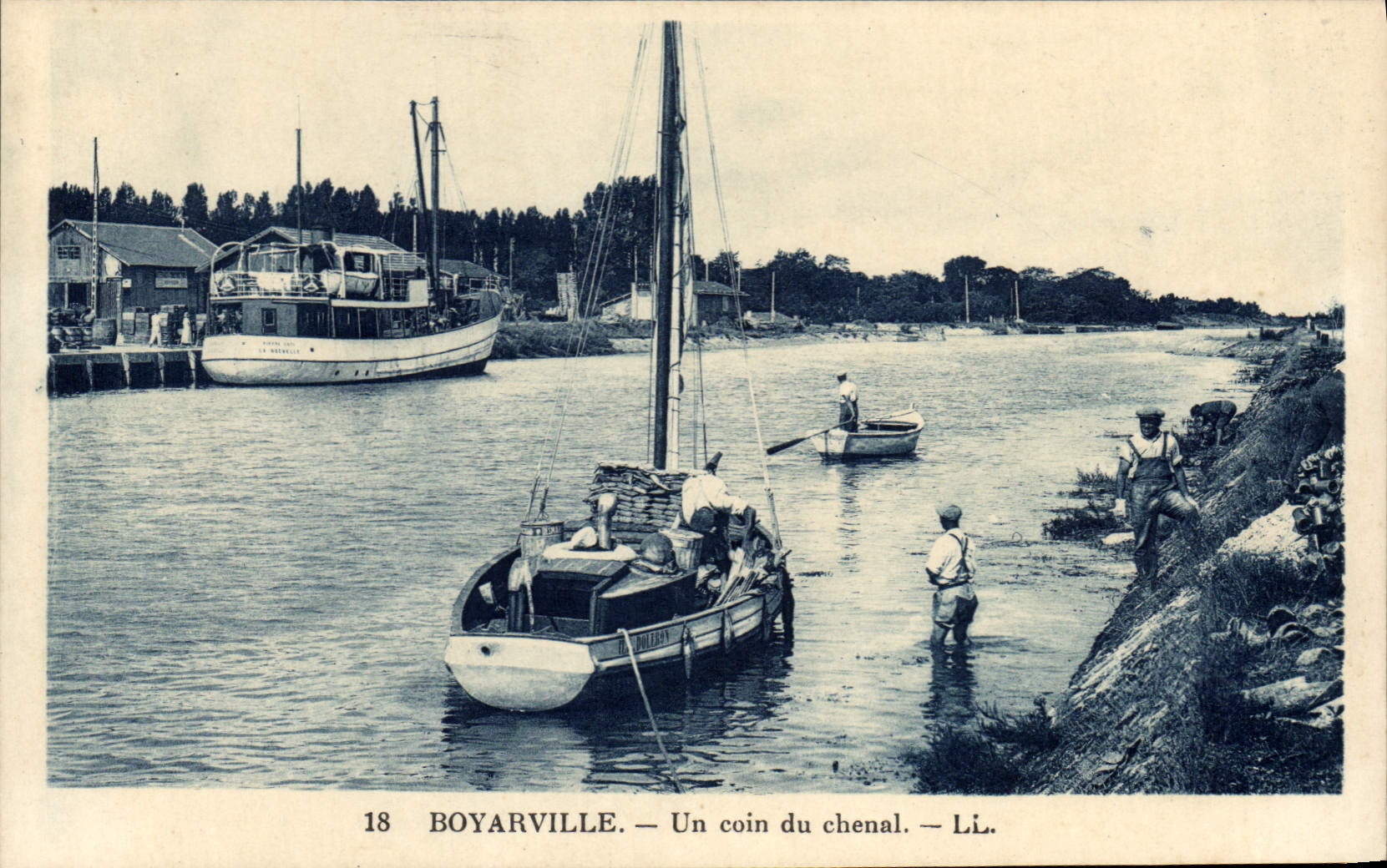 CPA Boyarville Un Coin Du Chenal